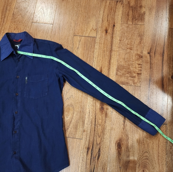 Emporio Armani 100% Cotton Button Up Long Sleeve Shirt. Contrasting Cuffs/Collar - Picture 6 of 9